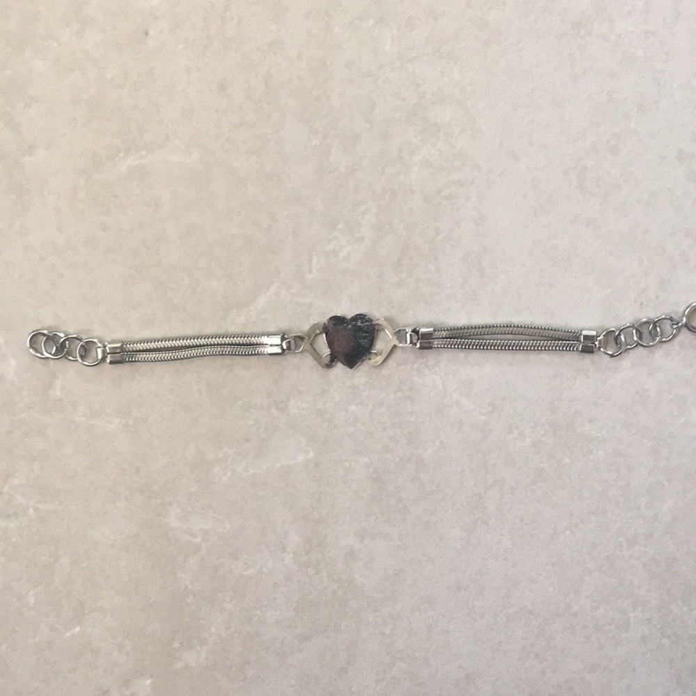 STERLING SILVER HEART BRACELET - Picture 6 of 8